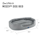 Missy® Large Gray Round Dog Bed