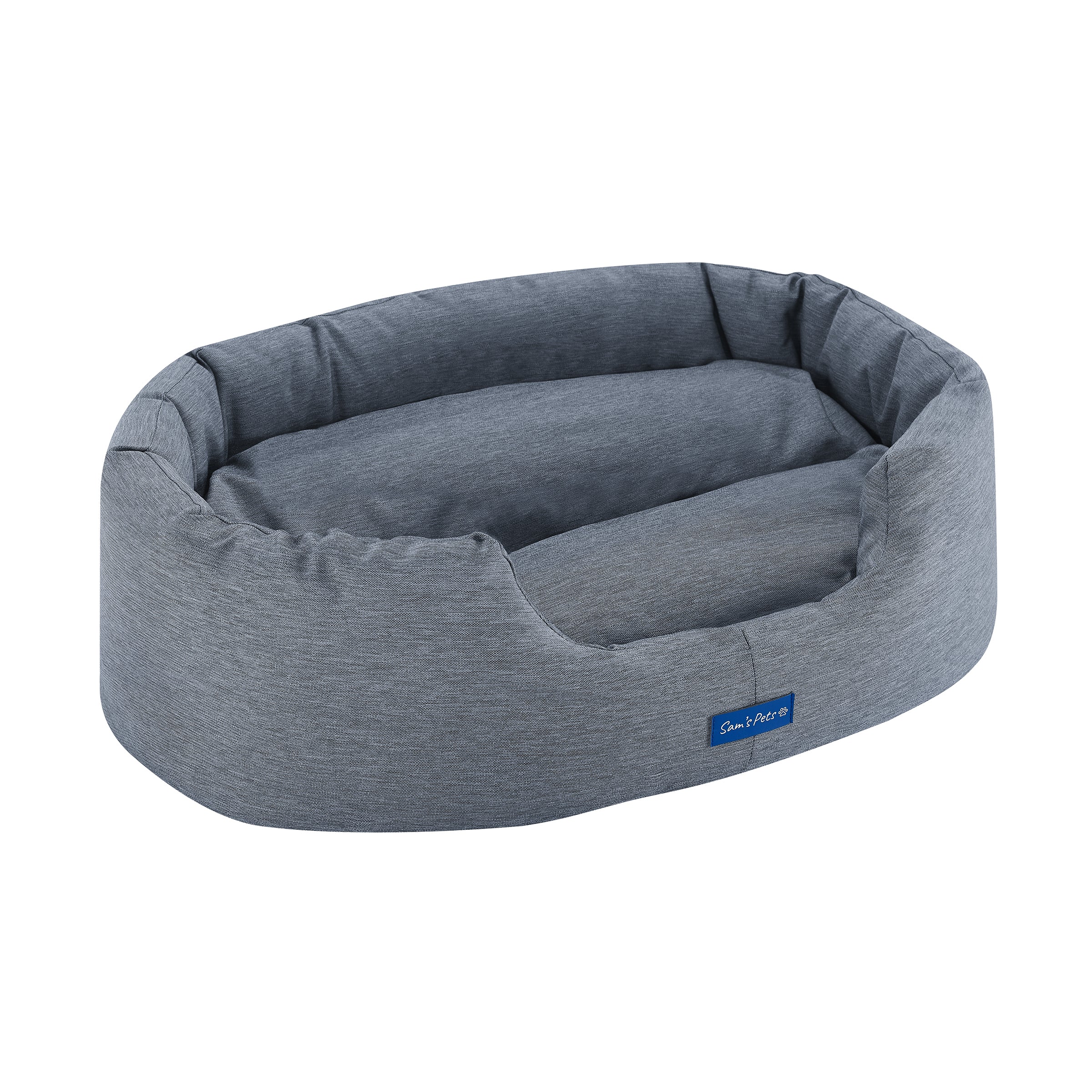 Missy® Small Navy Blue Round Dog Bed