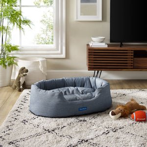 Missy® Small Navy Blue Round Dog Bed