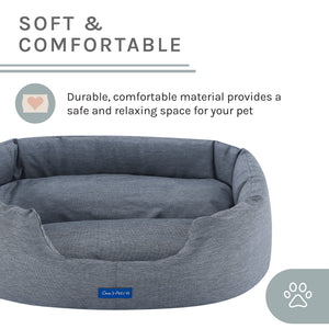 Missy® Small Navy Blue Round Dog Bed