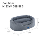 Missy® Small Navy Blue Round Dog Bed