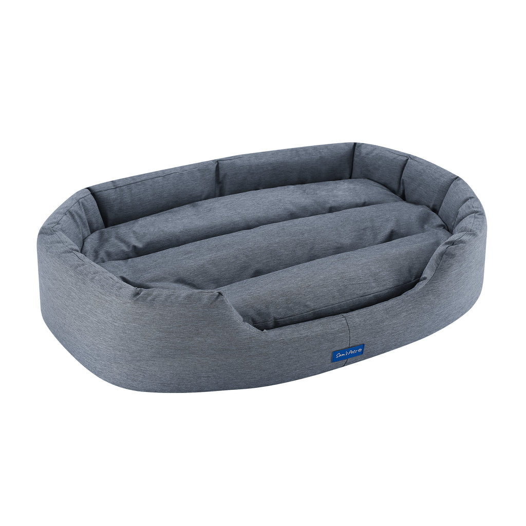 Sam's Pets Missy Medium Gray Round Dog Bed