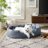 Missy® Medium Navy Blue Round Dog Bed