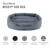 Missy® Medium Navy Blue Round Dog Bed