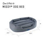 Missy® Medium Navy Blue Round Dog Bed