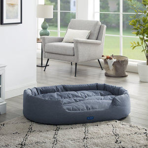 Missy® Large Navy Blue  Round Dog Bed