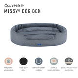 Missy® Large Navy Blue  Round Dog Bed