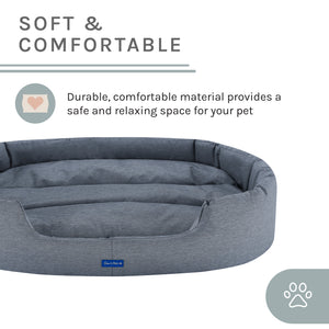 Missy® Large Navy Blue  Round Dog Bed