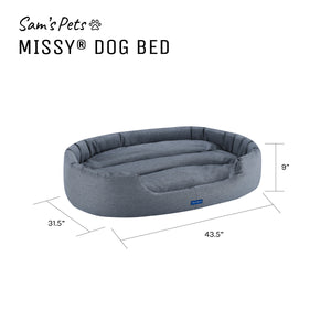 Missy® Large Navy Blue  Round Dog Bed