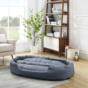 Missy®  Extra Large  Navy Blue Round Dog Bed