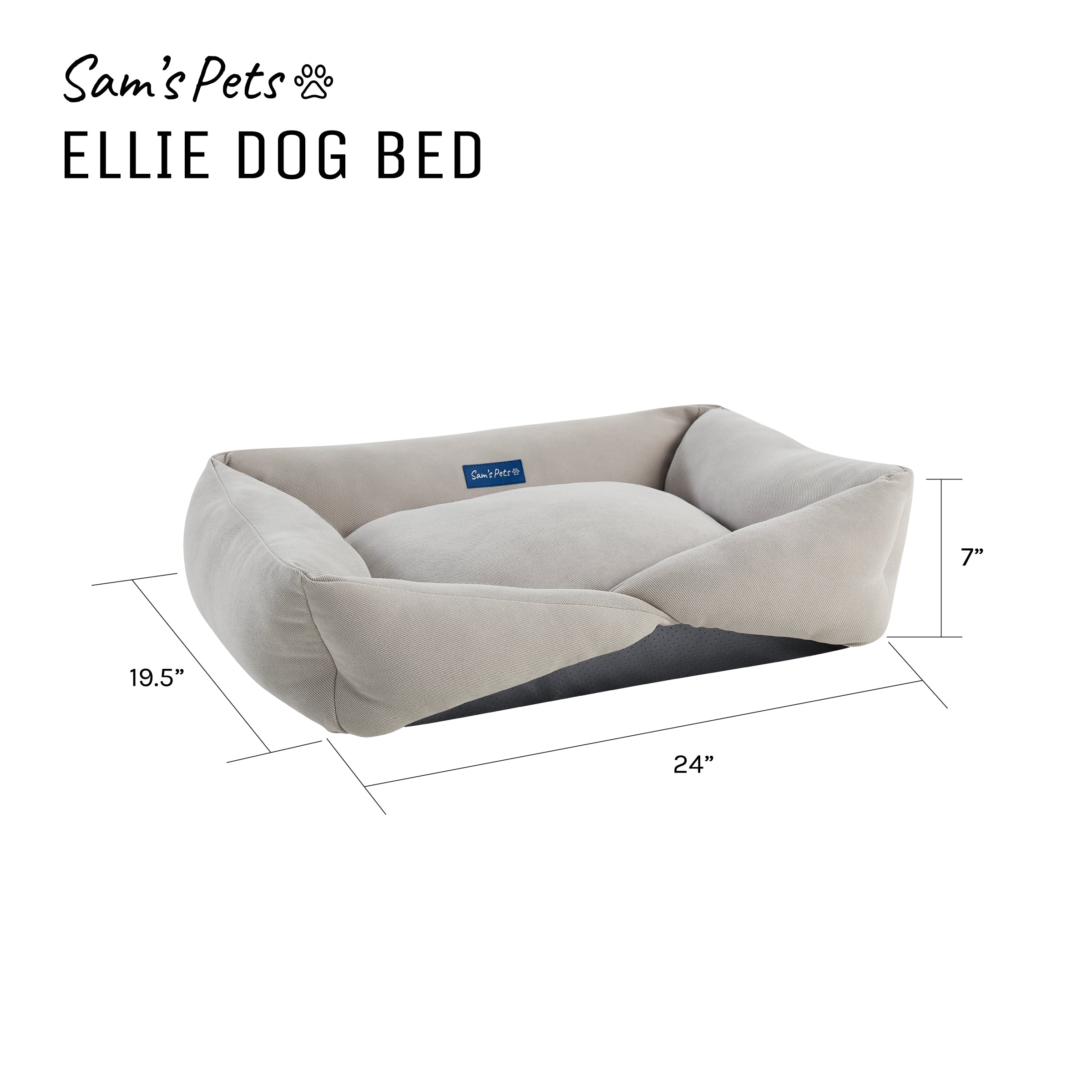 Ellie Medium Gray Dog Bed