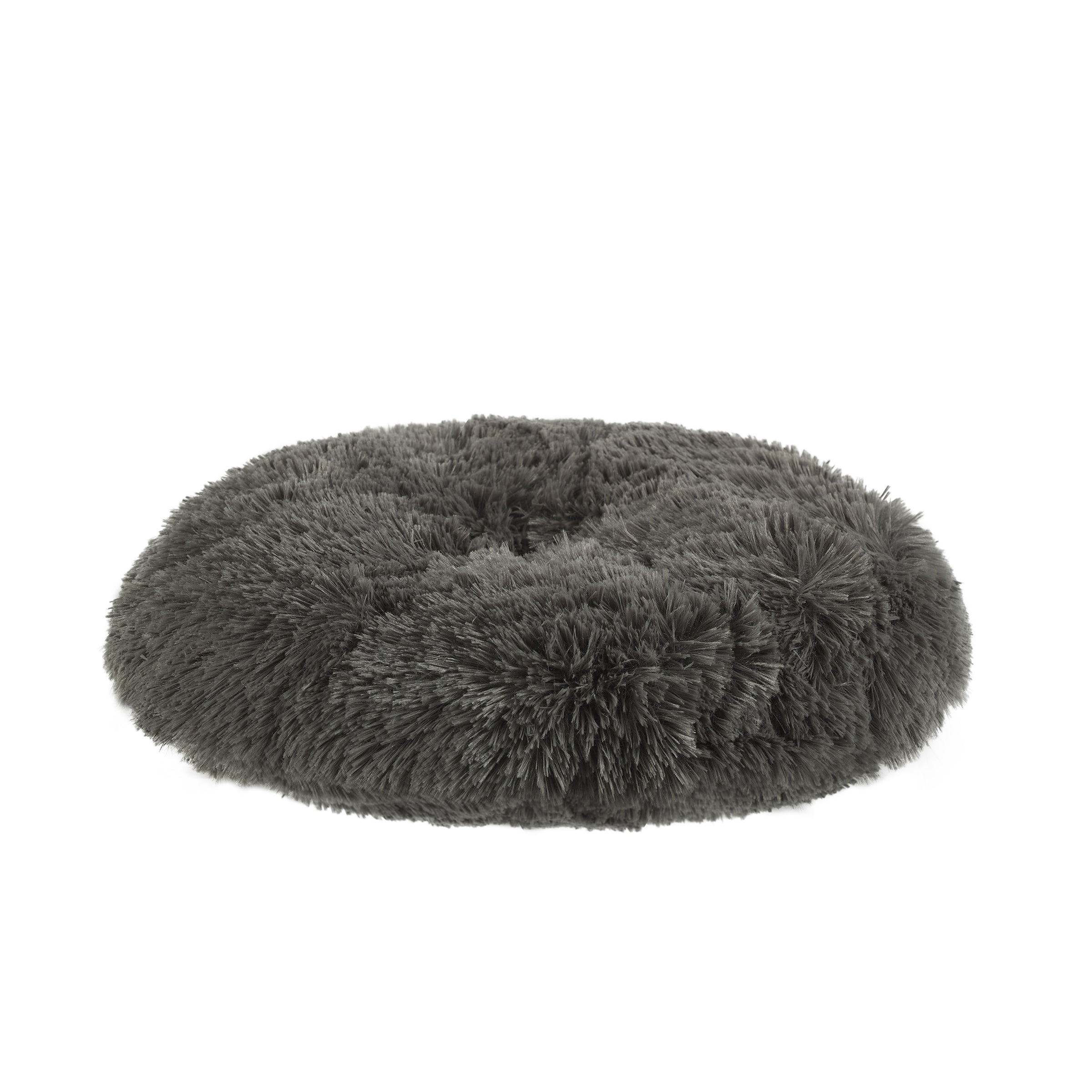 Kuai Cat Bed Bent Wood Faux Fur Small Dark Brown