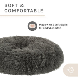 Kuai Dog Bed Bent Wood Faux Fur Small Dark Brown