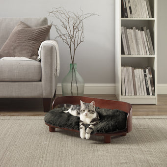 Kuai Cat Bed Bent Wood Medium Dark Brown