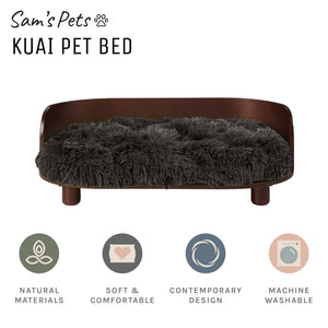 Kuai Cat Bed Bent Wood Medium Dark Brown