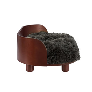 Kuai Cat Bed Bent Wood Medium Dark Brown