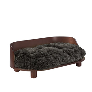 Kuai Dog/Cat Bed Bent Wood Medium Dark Brown