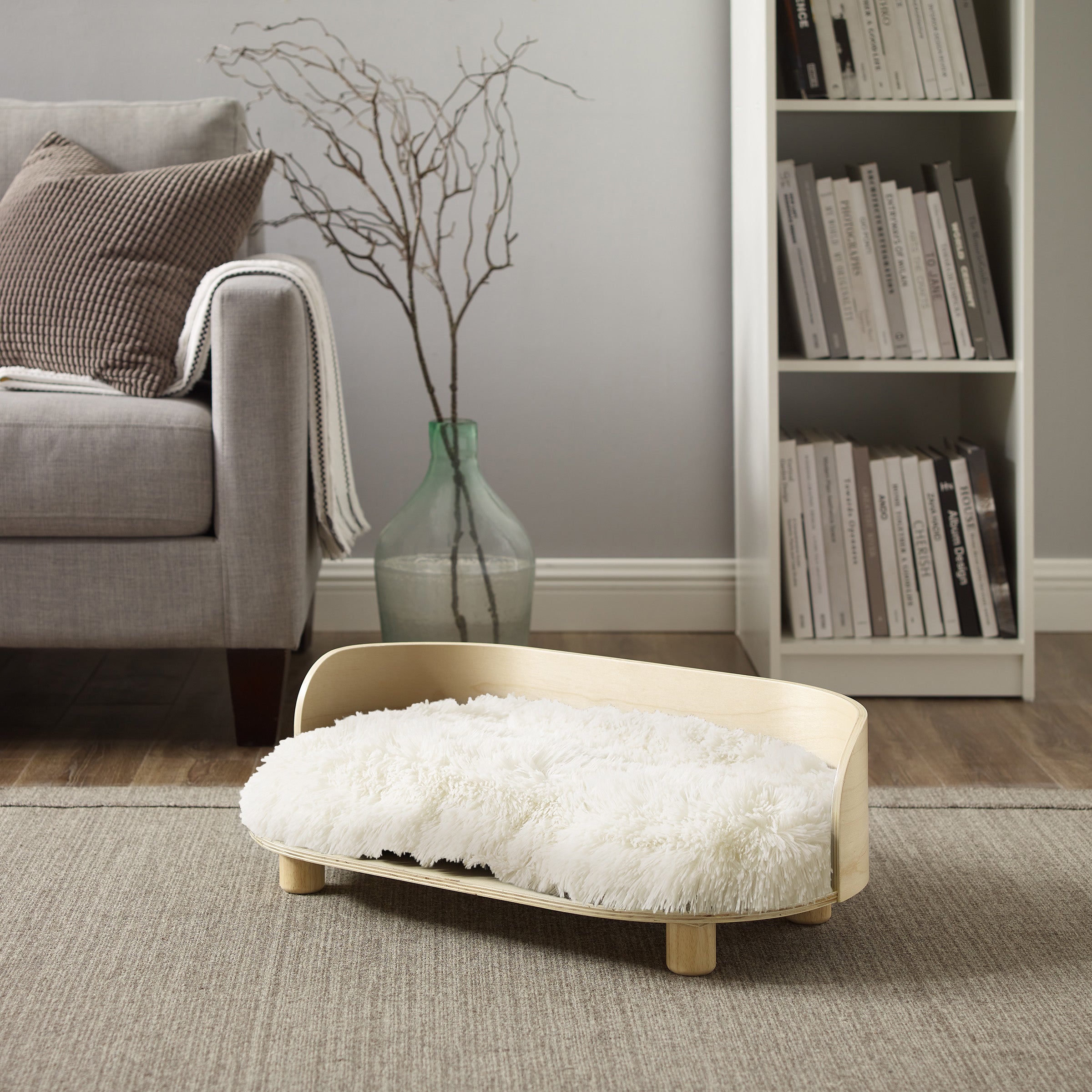 Kuai Dog Bed Bent Wood Medium Light Brown