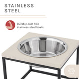 Dan Single Wood and Stainless steel Pet Bowl