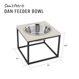 Dan Single Wood and Stainless steel Pet Bowl